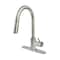 Everflow Kitchen faucet w/ pull down Sprayer, 1 handle, 1 or 3 hole Stainless Steel BAC-K50S - alternate 1